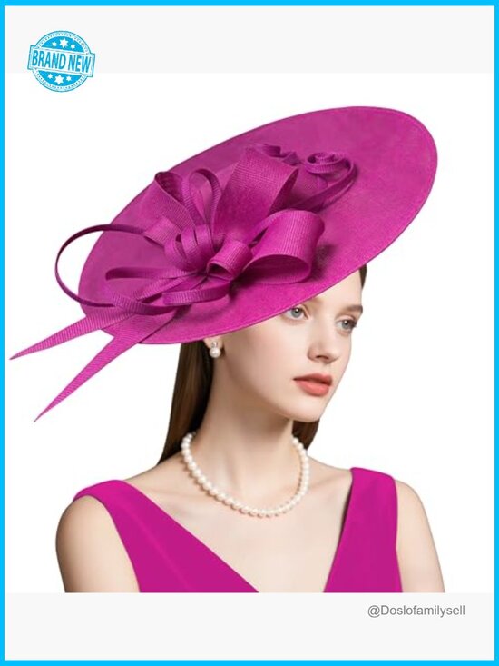 Linen Fascinator Hat for Women Handmade Vintage Headpiece Derby Church Wedding main image 6